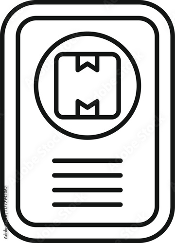 Parcel tracking app displaying shipping information on smartphone screen, providing real time updates on package location and delivery status