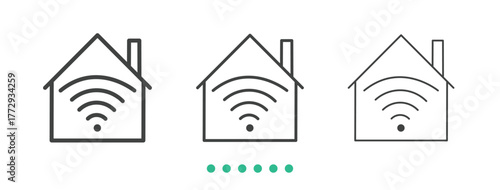 Smart Home icon. Thin line icon vector