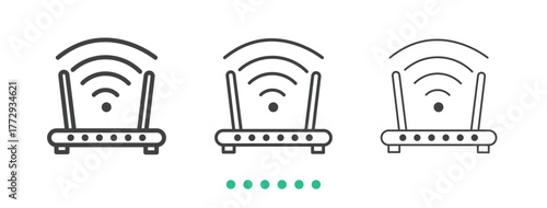 Transmission Device icon. Thin line icon vector