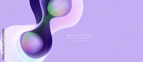 Abstract flowing shapes, purple hues, smooth gradients. Modern design element for backgrounds, digital art.