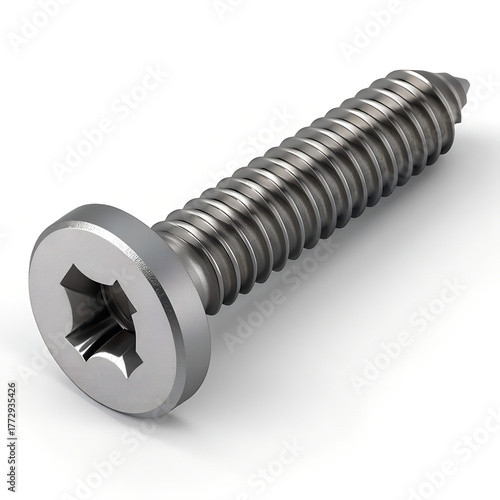 Stainless Steel Torx Flat Head Machine Screw Close-Up