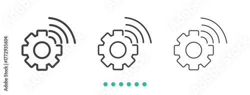 Wireless Network Settings icon. Thin line icon vector