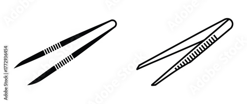 Tweezers icon design with white background stock illustration