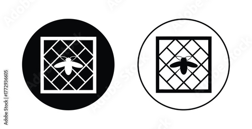 Minimalist insect screen icons representing pest control and hygiene solutions for homes and businesses