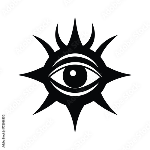 Demon Eye Icon Illustration
