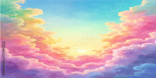 Orange light of sunset paints a beautiful heart-shaped cloud in the dramatic blue sky