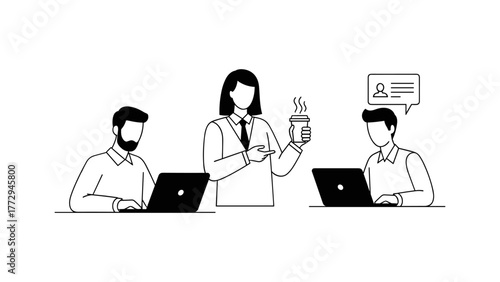 Business team having a coffee break