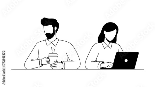 Colleagues working together