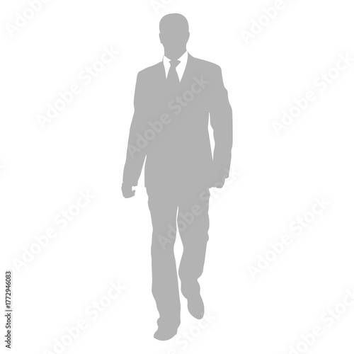Businessman walking silhouette