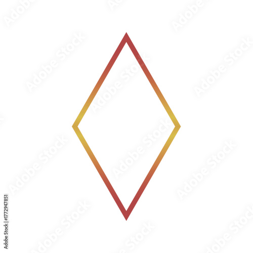 Geometric Rhombus Frame with Gradient Color