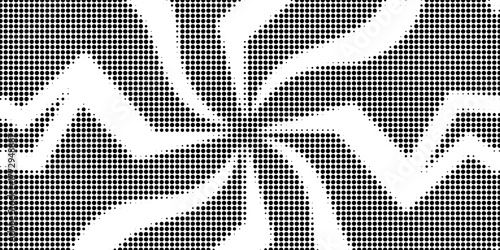 Dotted halftone gradient texture. Vanishing polka dot background. Repeating dots gradation pattern background. Black fading comic pop art overlay backdrop. Raster effect wallpaper.