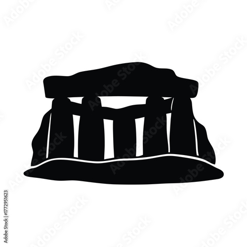 Detailed Vector of Gobekli Tepe Ruins Silhouette