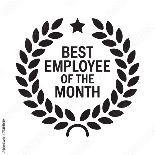 Best employee of the month laurel wreath award recognition