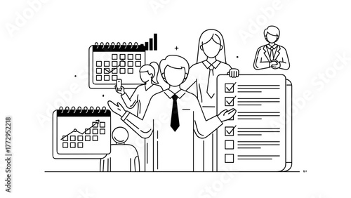 Business team planning project