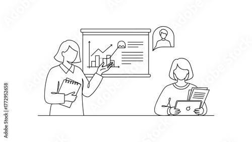 Business presentation with colleagues