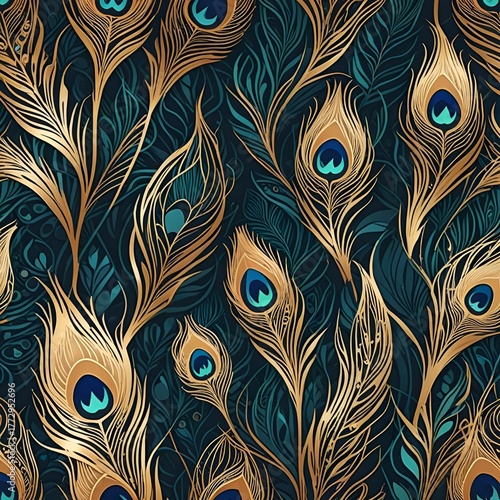 seamless pattern with feathers