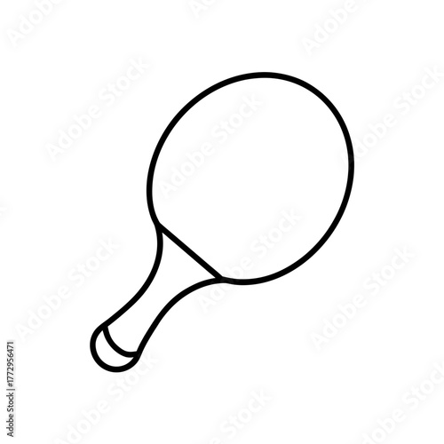 A simple ping pong paddle on transparent background