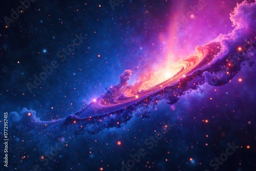 Abstract filmstrip background with vibrant, swirling colors and bokeh effects, creating a dynamic and artistic visual. An abstract background resembling a filmstrip, filled with swirling, vibrant, and