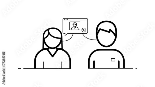 Business people having video call