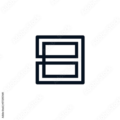 Modern Geometric Letter E Logo