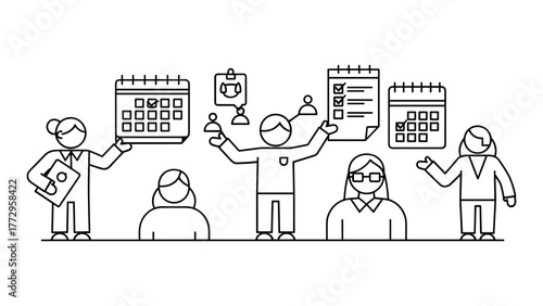 Teamwork and planning concept with business people