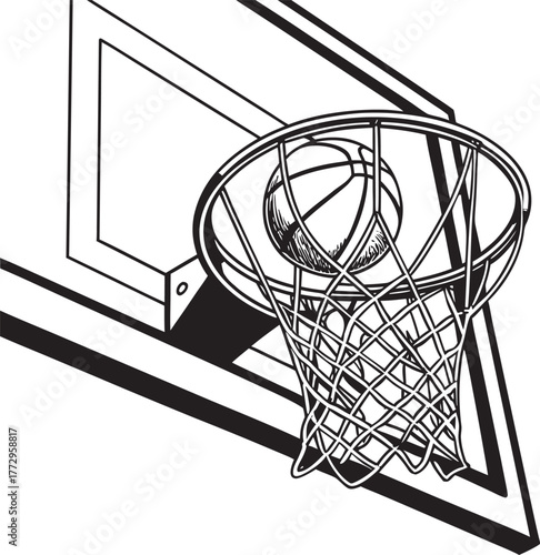 basketball hoop vector