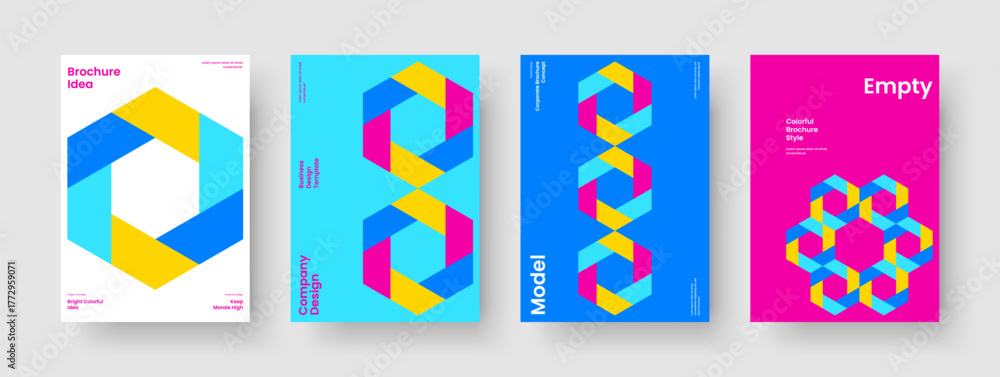 Obraz premium Isolated Book Cover Template. Abstract Report Layout. Geometric Brochure Design. Flyer. Banner. Business Presentation. Poster. Background. Journal. Magazine. Pamphlet. Advertising. Catalog