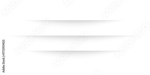 Page dividers with transparent shadows, isolated. Pages separation vector set. Transparent realistic paper shadow effects. Web banner. Element for frame shadow. Vector design for website, text, border