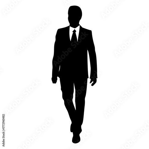 Walking Businessman Silhouette