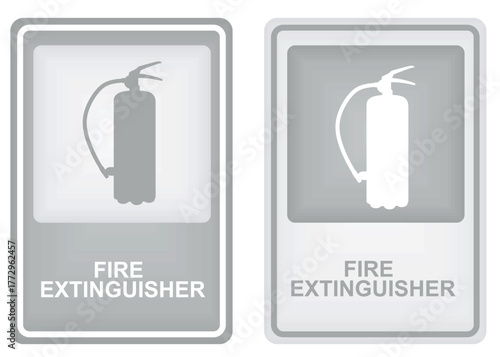 Fire extinguisher sign. vector illustration	