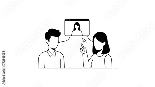Two people are having a video call