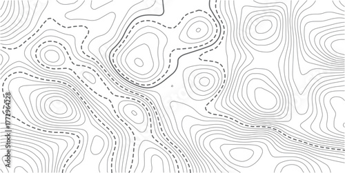 Seamless Light topographic topo contour map background, vector illustratio.Modern design with White background with topographic wavy pattern design.paper texture Imitation of a geographical map shades
