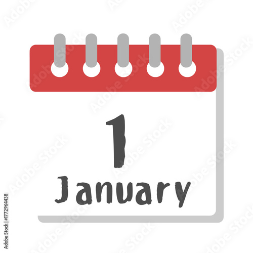 1月　カレンダー　イラスト