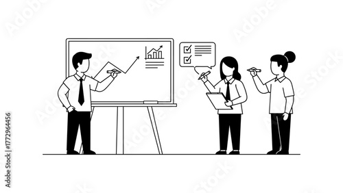 Business team working on project