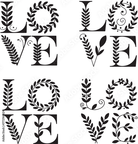 Modern minimalist vector typography design on a white background