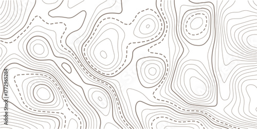 Seamless Light topographic topo contour map background, vector illustratio.Modern design with White background with topographic wavy pattern design.paper texture Imitation of a geographical map shades