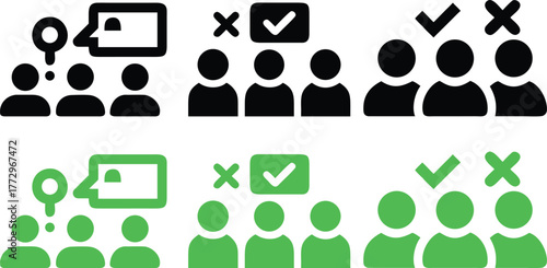 Vector icon set of kitchen utensils and cutlery symbols for web and business design