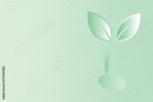 A small green sprout emerging from a seed, symbolizing growth and new beginnings