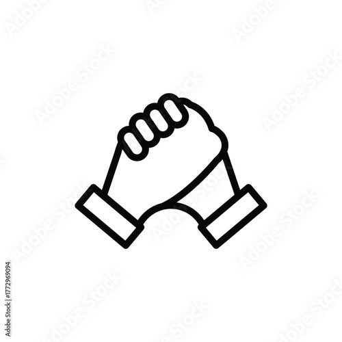 arm wrestling outline icon vector design good for web or mobile app