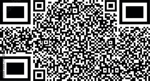 A detailed black and white matrix of a quick response code used for scanning URLs and digital information transfer