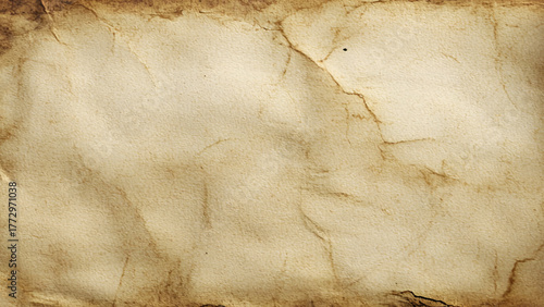 Yellow crumpled paper texture with macro details. old paper texture background