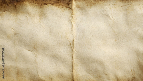 old paper background. Yellow crumpled paper texture with macro details