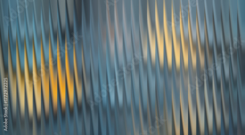 Abstract image of light reflecting on a ridged glass surface, creates a fascinating visual effect 