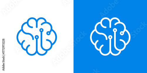 modern braintech creative idea logo