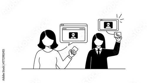 Two women are having a video call