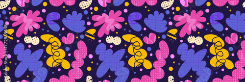 Abstract seamless texture with organic clouds and blob pattern.