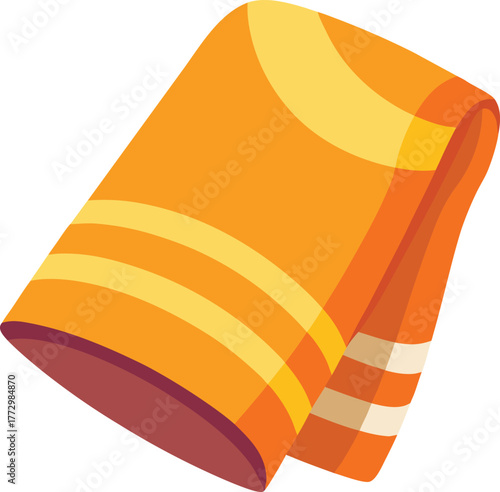 Vector illustration of a towel on transparent background