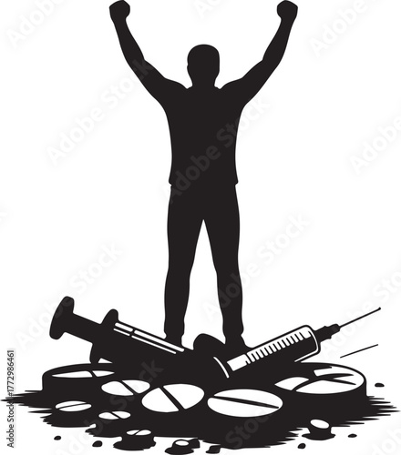 Anti drugs day vector illustration.
