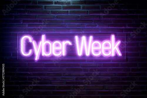Cyber Week Neon Glow on Black