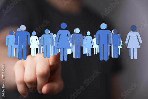Hand pointing at community ...